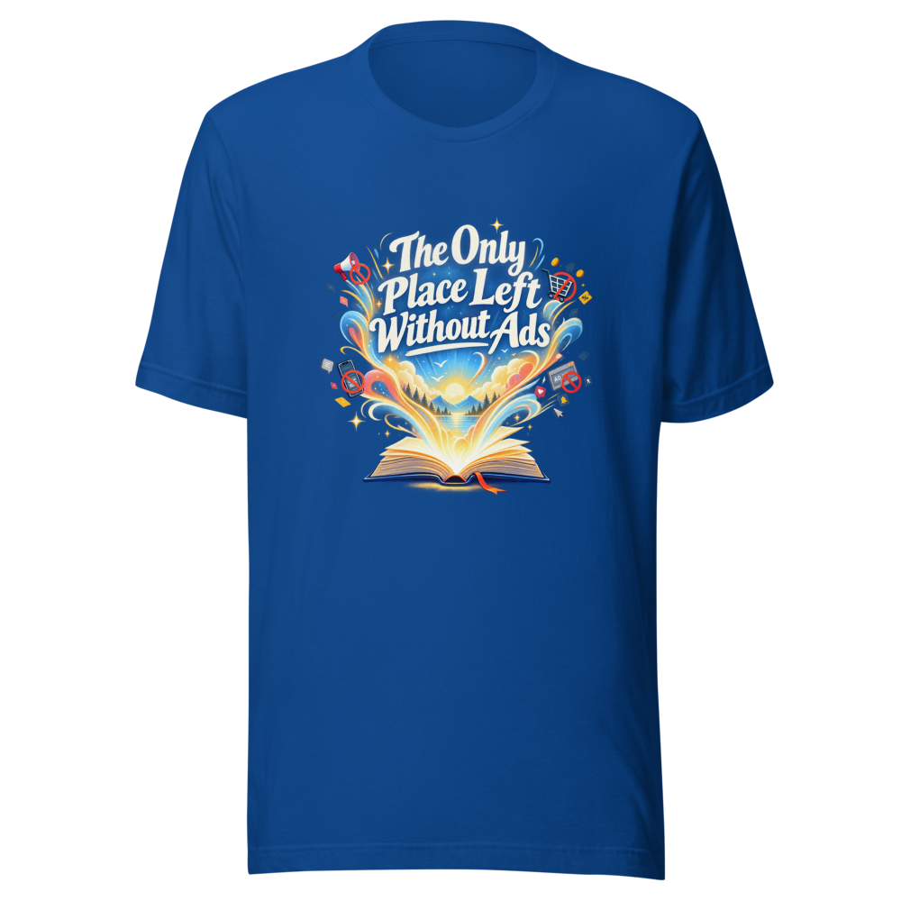 Escape the Ads: Book Lover's Tee - Image 8