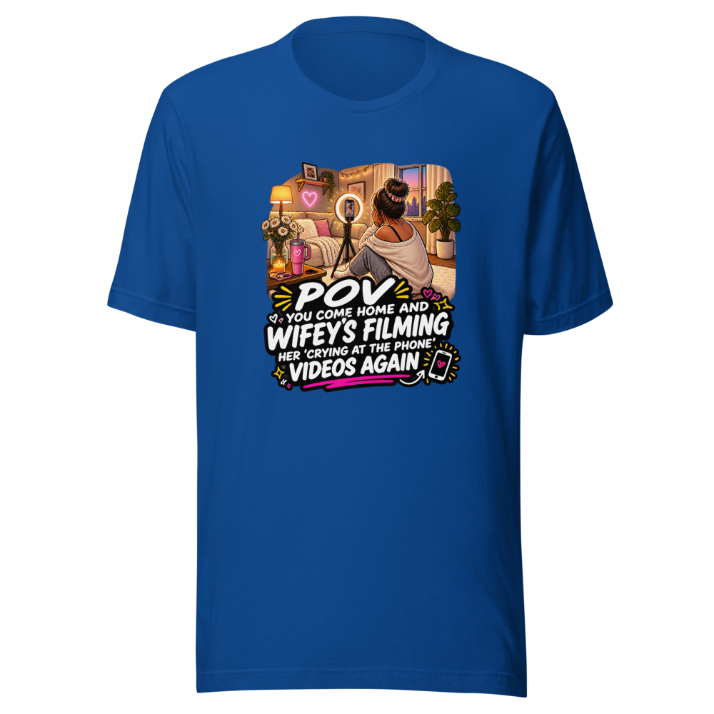 Wifey's Filming Again Funny POV T-Shirt - Image 8
