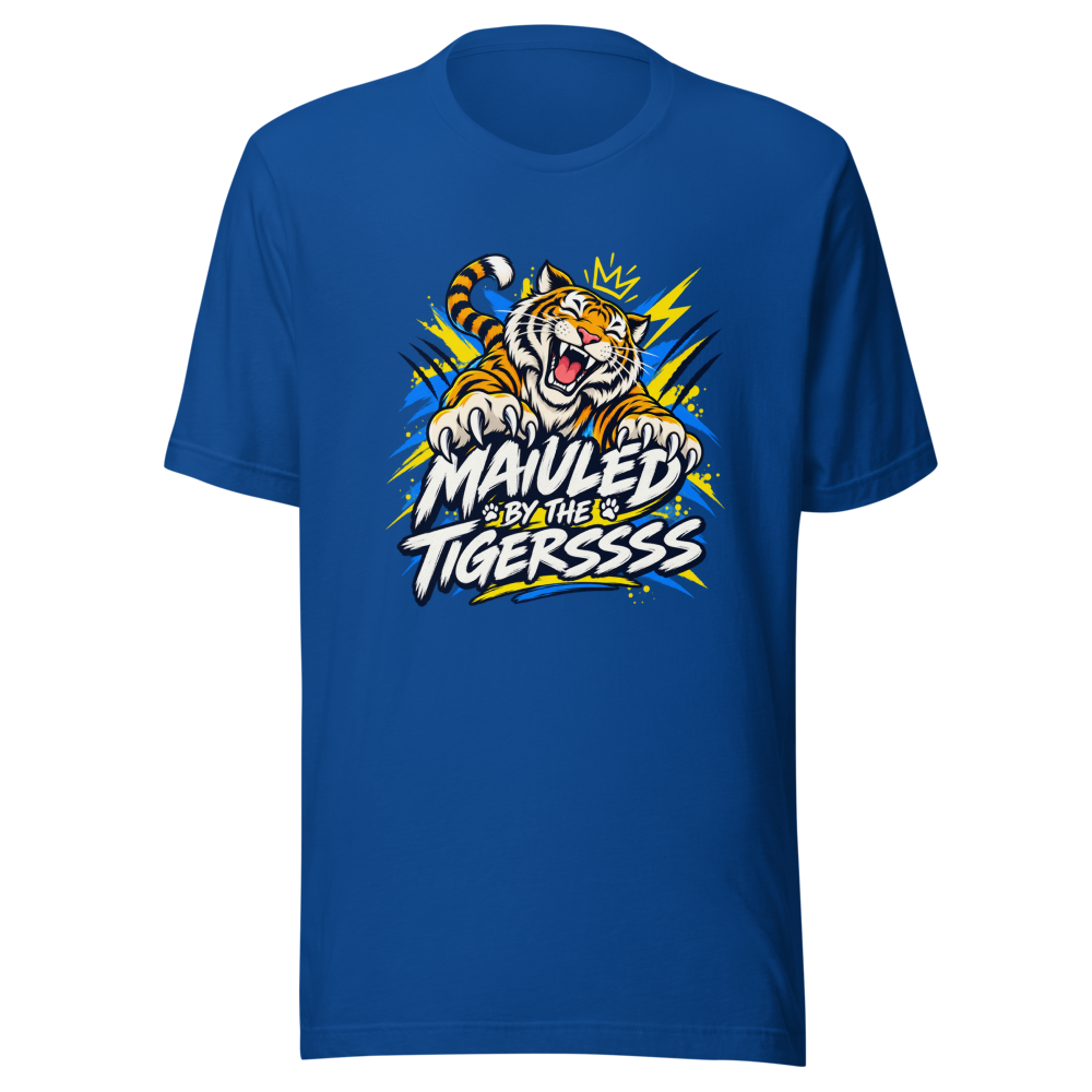 MAULED BY THE TIGERSSSS Funny Meme T-Shirt - Image 8