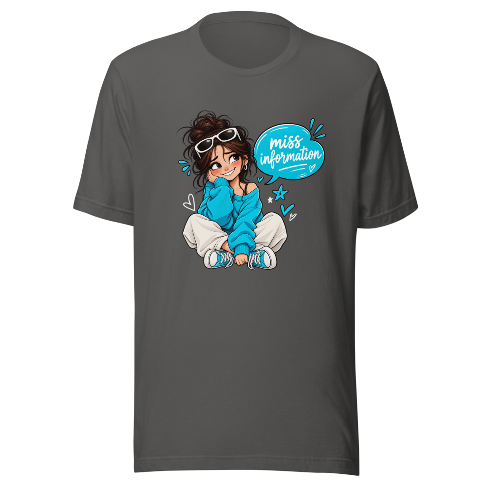 Oops! Miss Information Funny Typo T-Shirt - Image 11