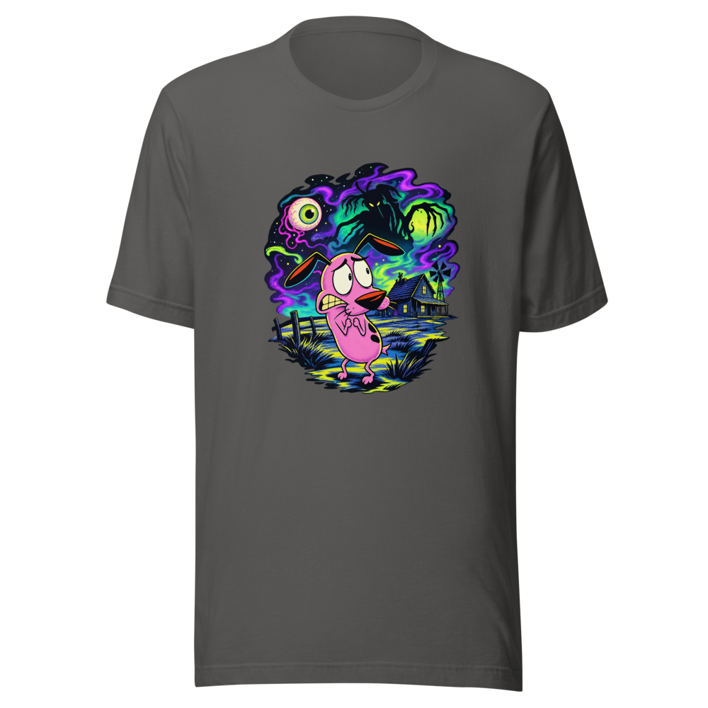 Courage the Cowardly Dog Retro Cartoon T-Shirt - Image 11