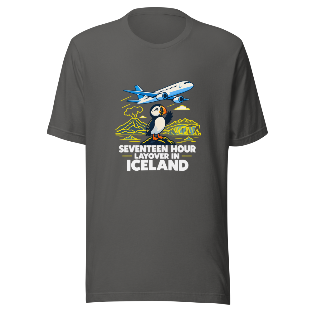 Iceland Layover Meme T-Shirt - Image 11