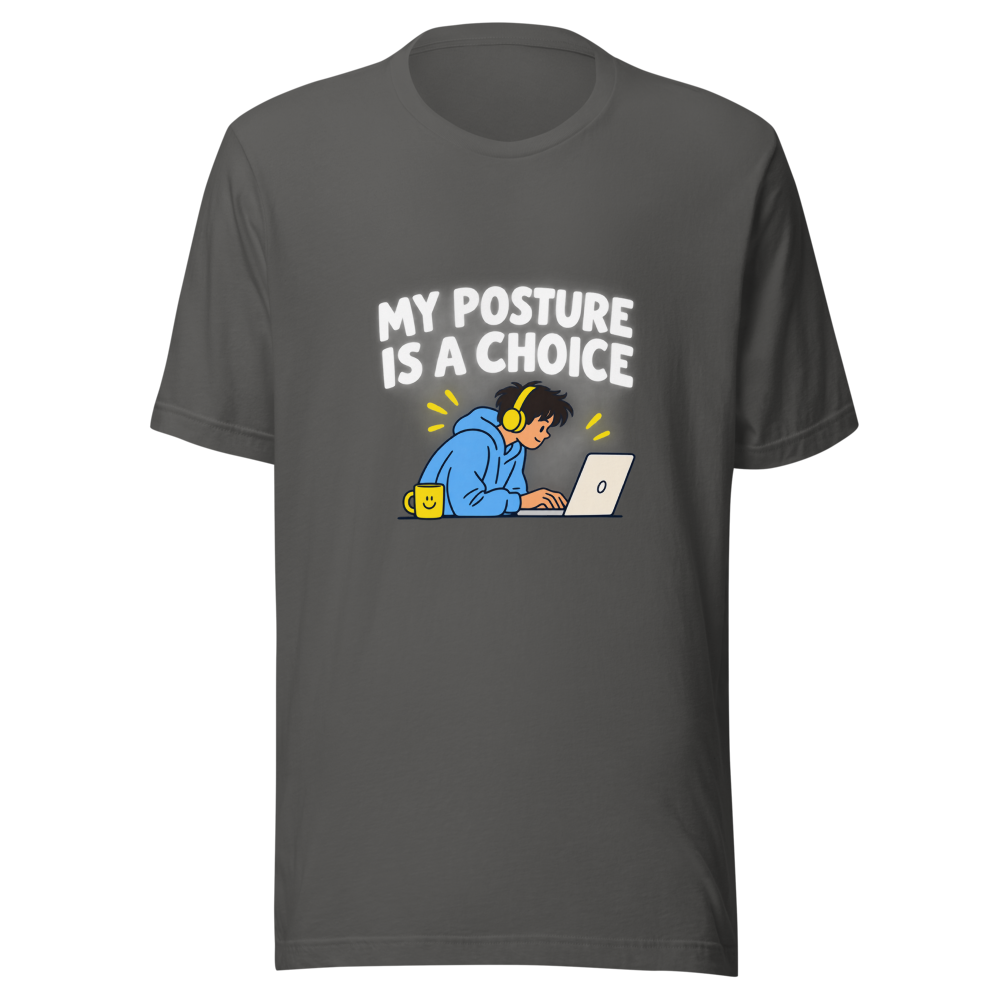 Bad Posture Meme T-Shirt - Funny Comfort Tee - Image 11