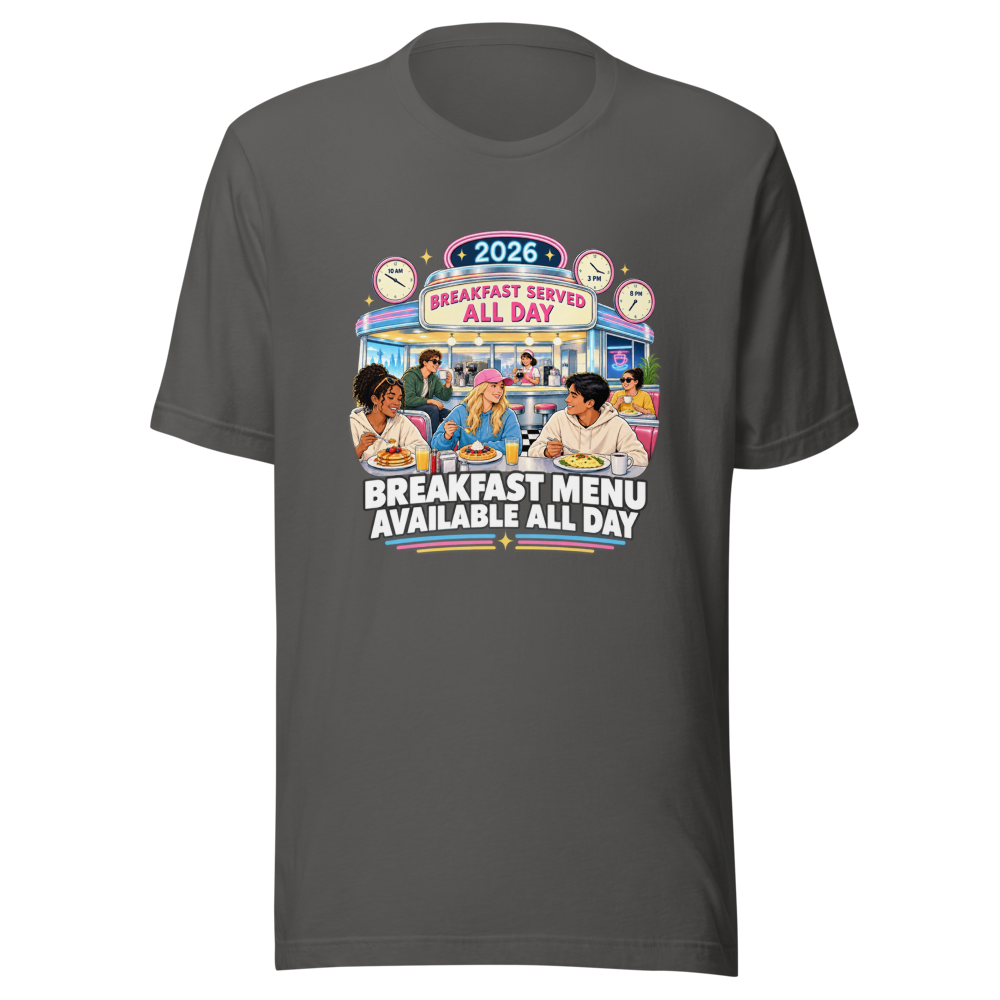 All Day Breakfast Menu 2026 T-Shirt - Image 11