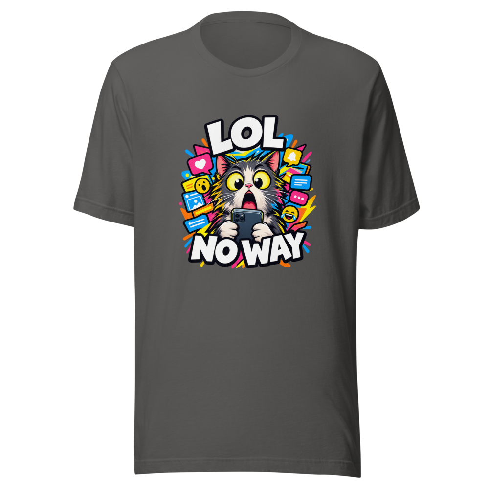 LOL No Way Funny Meme T-Shirt - Image 11