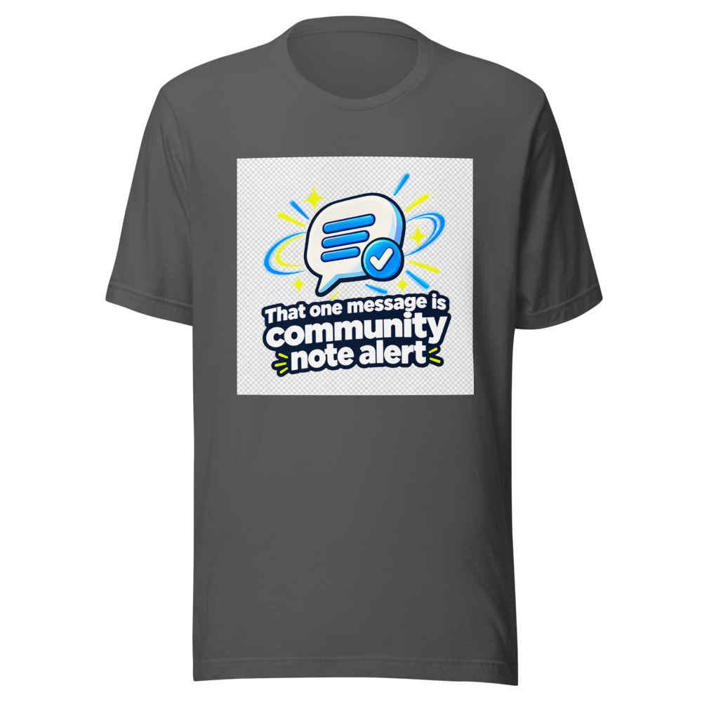 Community Note Alert Meme T-Shirt - Image 11