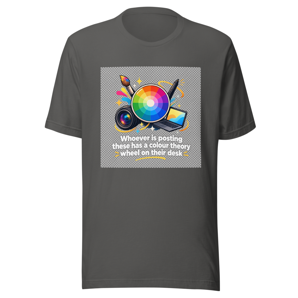 Color Theory Wheel Desk Vibe T-Shirt - Image 10