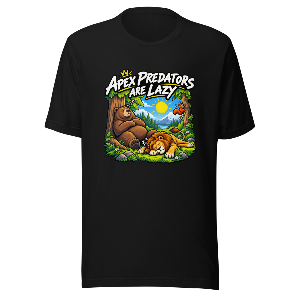 Apex Predator Lazy Vibes Only T-Shirt - Image 2