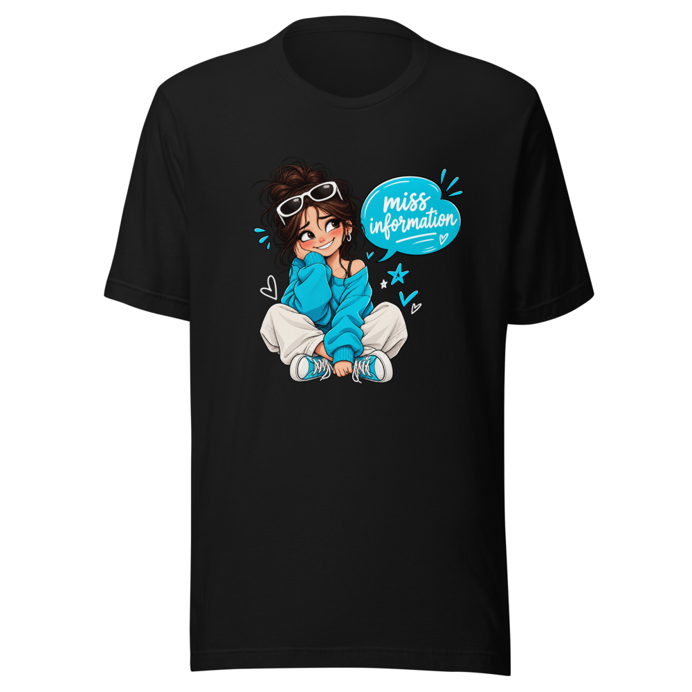 Oops! Miss Information Funny Typo T-Shirt - Image 2
