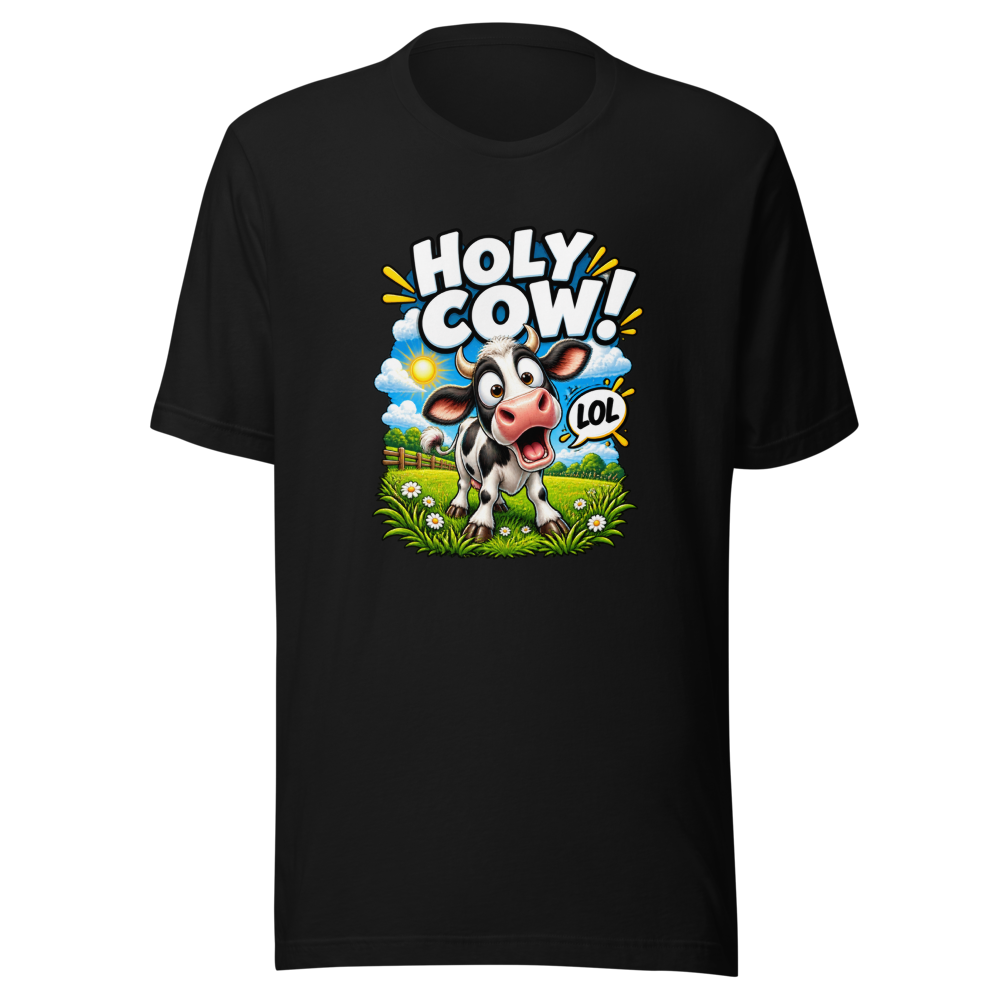 Funny Meme T-Shirt: LOL Holy Cow! - Image 2