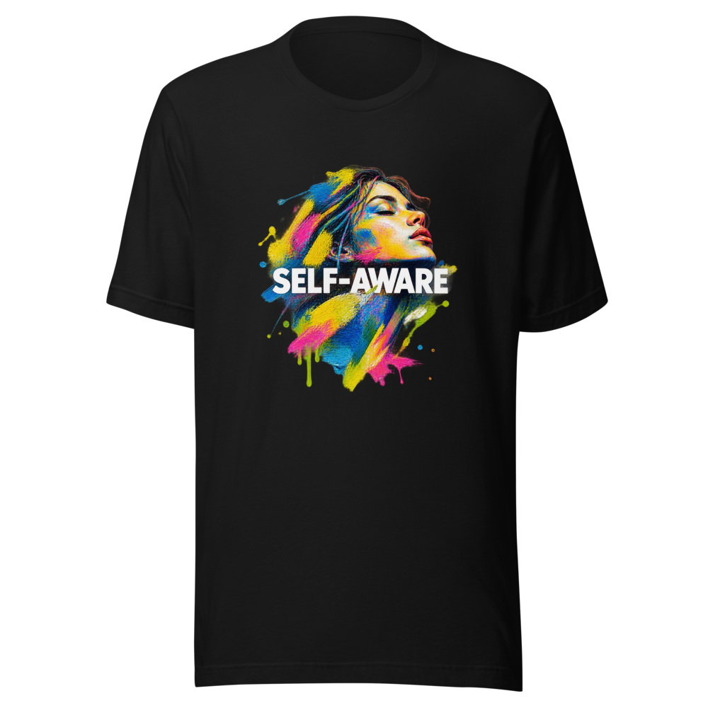 Self-Awareness Art T-Shirt | Abstract Oil on Paper Vibe - Image 2