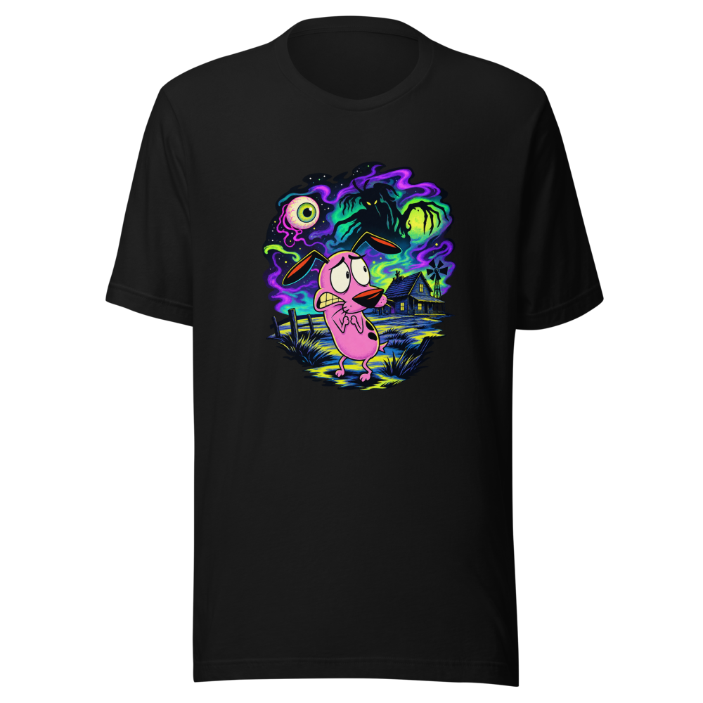 Courage the Cowardly Dog Retro Cartoon T-Shirt - Image 2