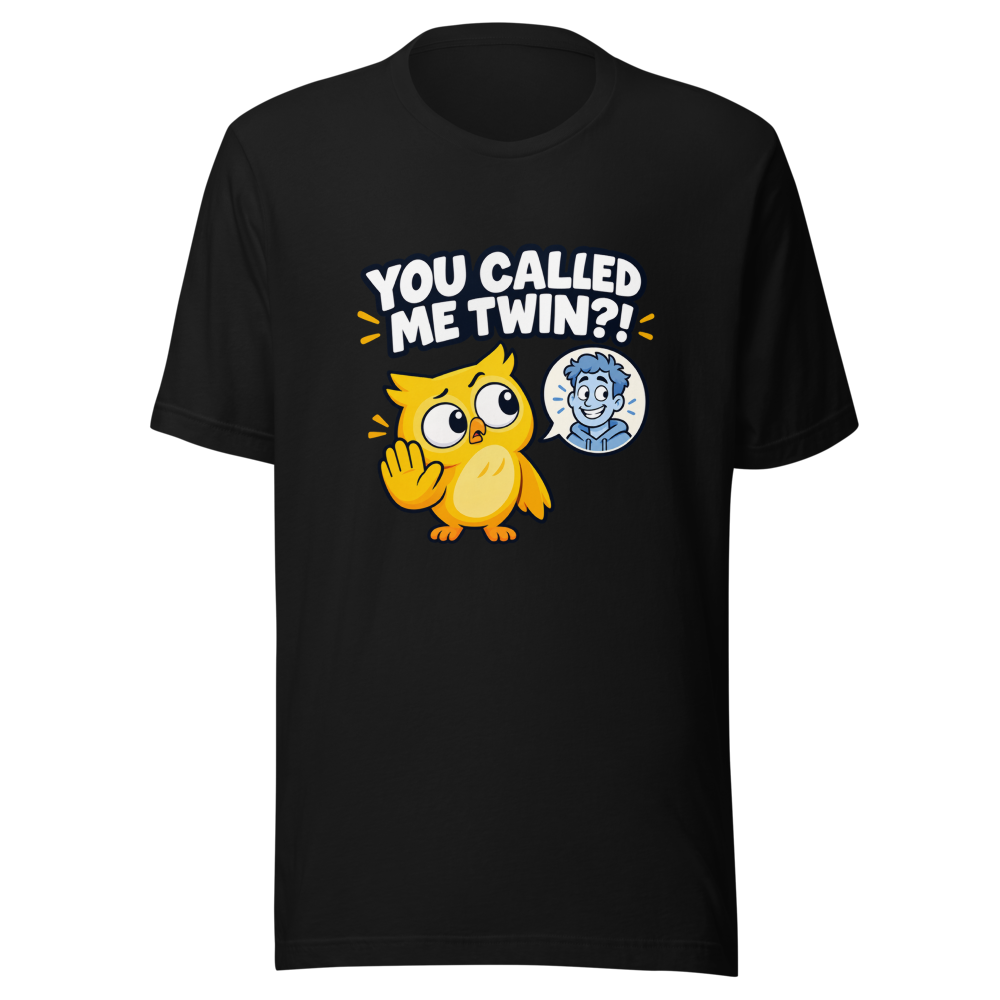 Funny Twin Stranger Meme T-Shirt - Duolingo Inspired - Image 2