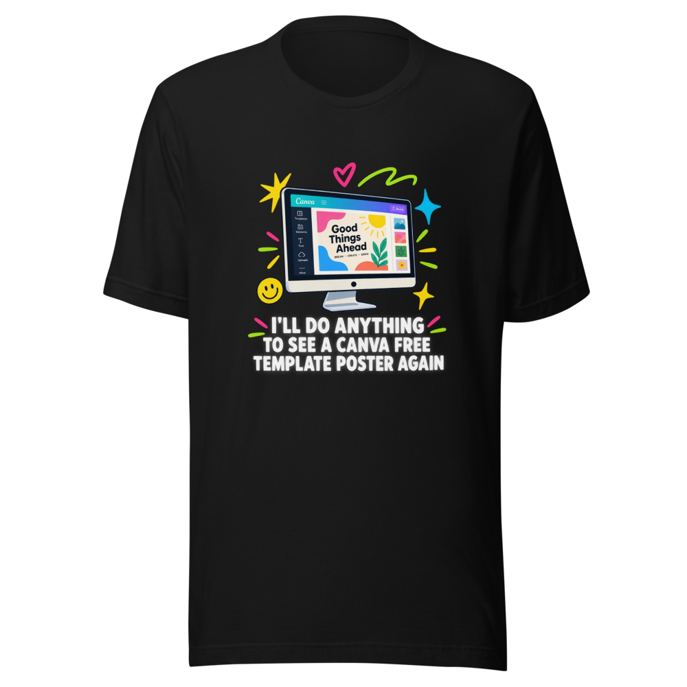 Canva Free Template Poster Vibes Tee - Image 2