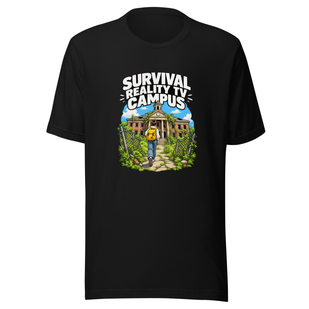 Survival Reality TV Campus T-Shirt - Image 2
