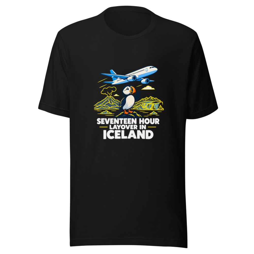 Iceland Layover Meme T-Shirt - Image 2