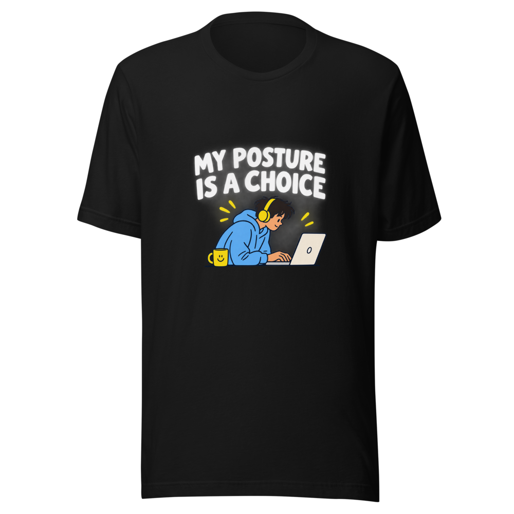 Bad Posture Meme T-Shirt - Funny Comfort Tee - Image 2