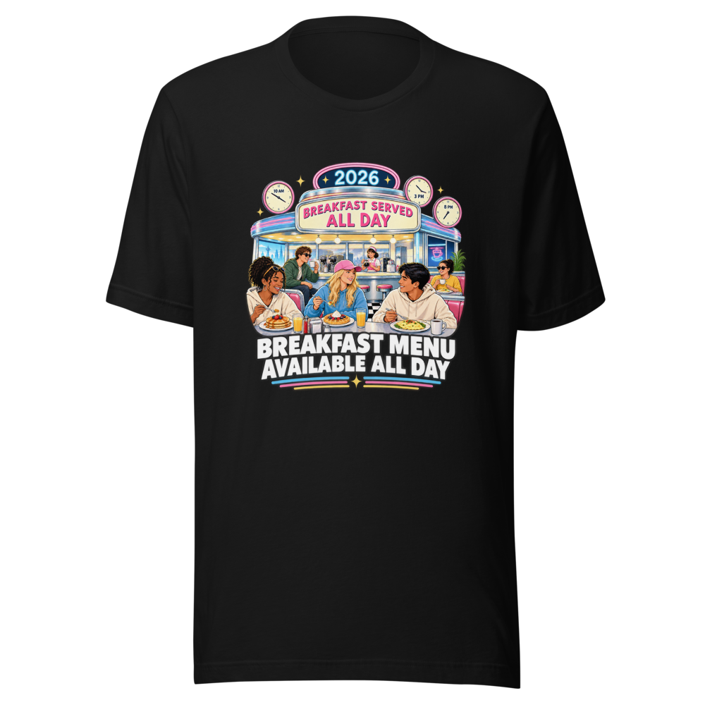 All Day Breakfast Menu 2026 T-Shirt - Image 2