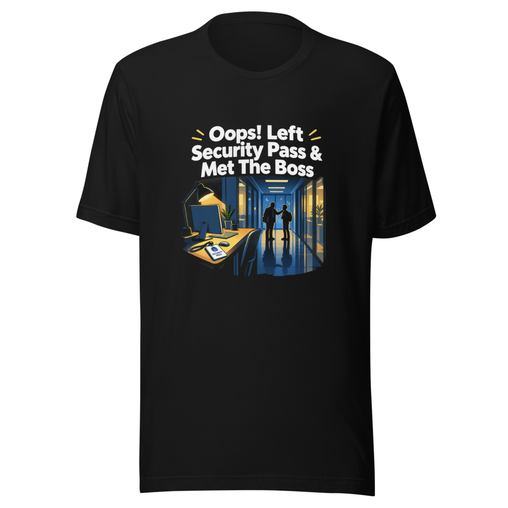 Oops! Left Security Pass & Met The Boss Tee - Image 2