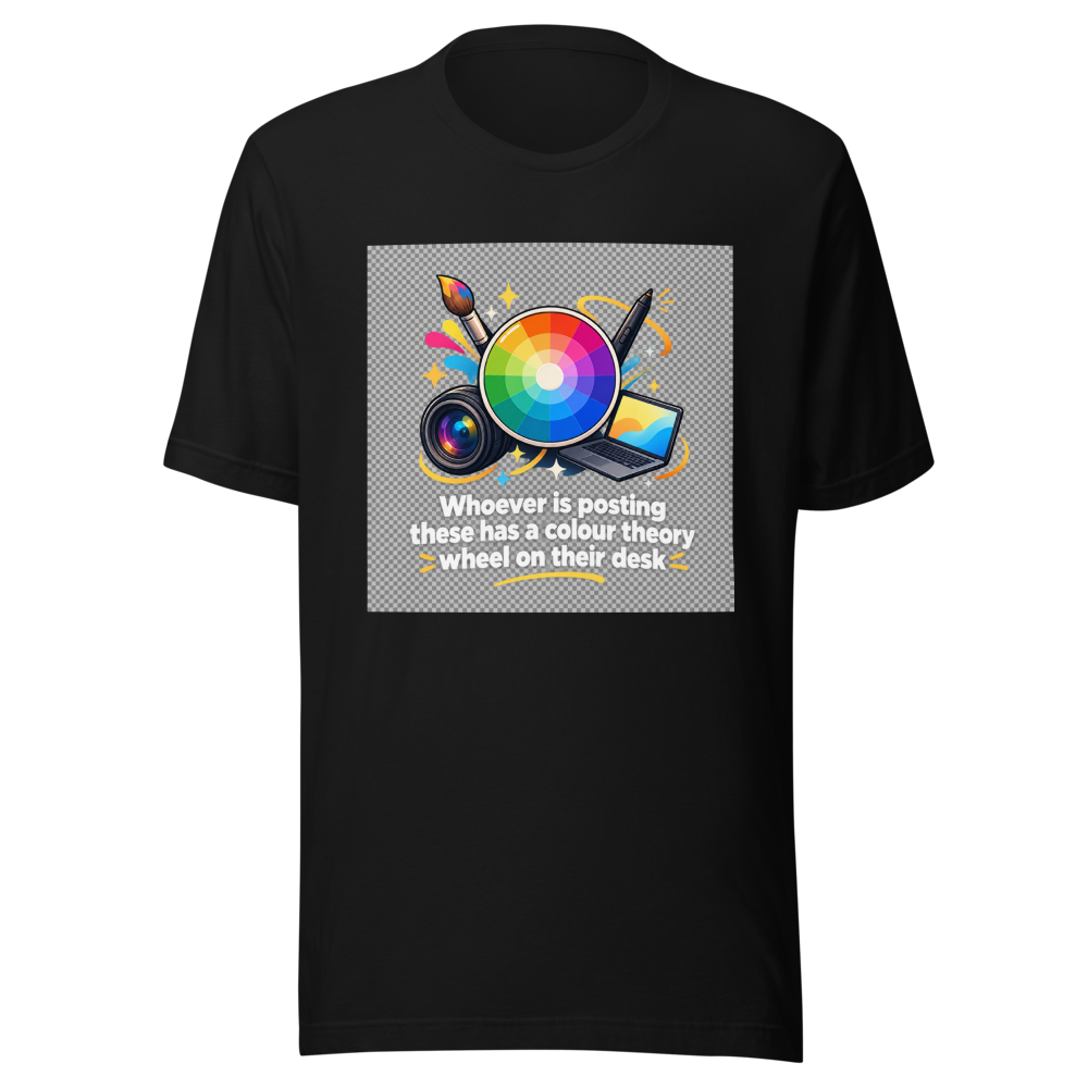 Color Theory Wheel Desk Vibe T-Shirt - Image 2