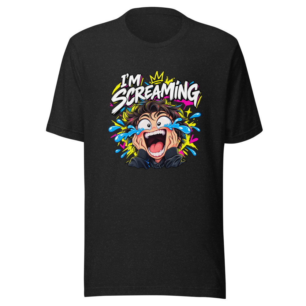 Offbeat Orbit Screaming Laughing Face Meme T-Shirt