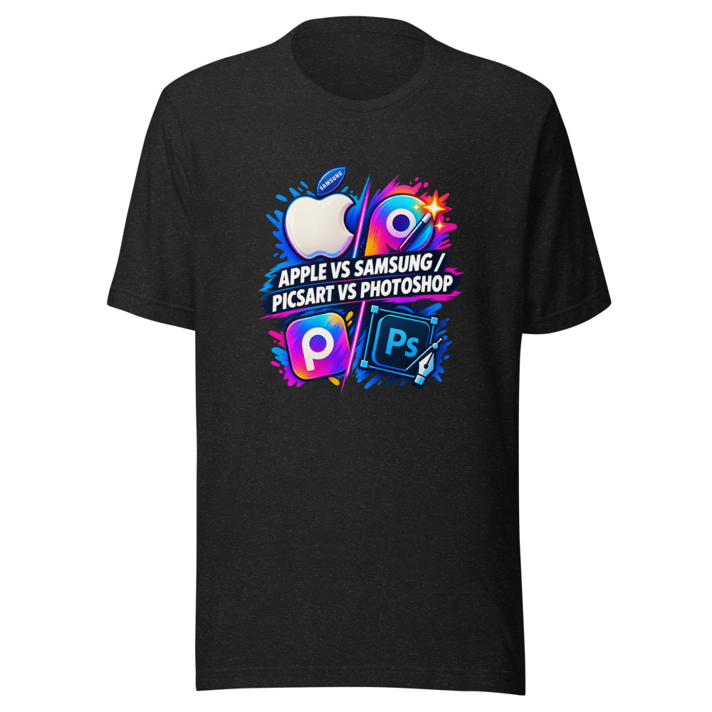Apple vs Samsung, Picsart vs Photoshop Tee