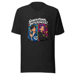 Generational Differences Funny Gen Z Millennial Meme Tee