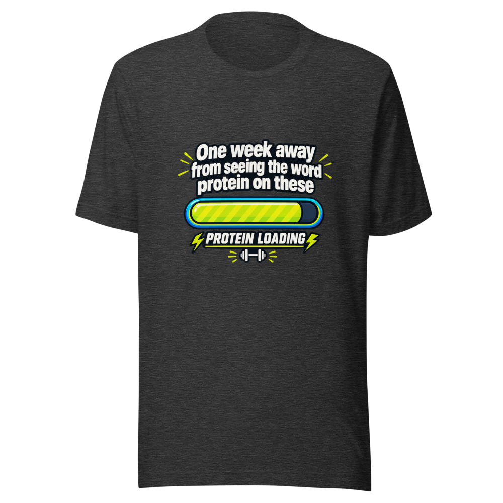 Protein Loading Soon Funny Gym Meme T-Shirt - Image 9