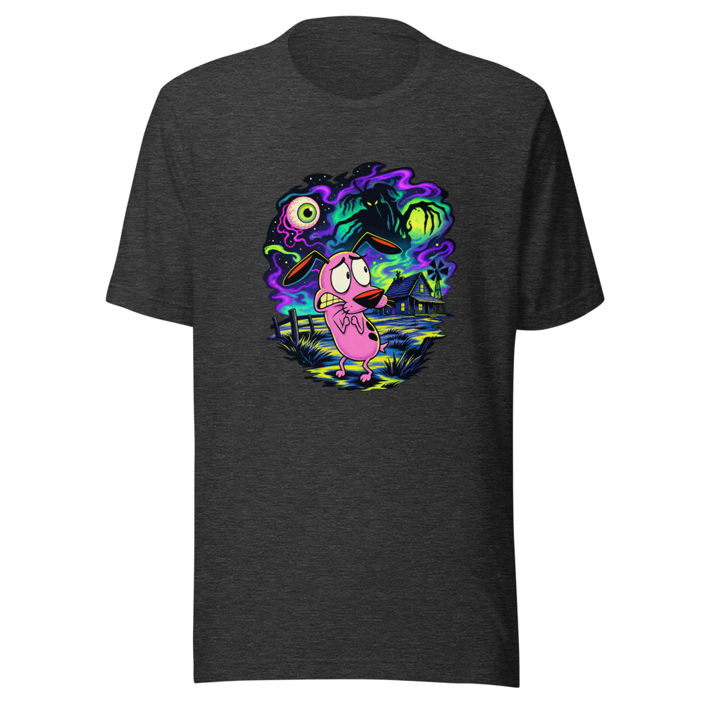 Courage the Cowardly Dog Retro Cartoon T-Shirt - Image 9