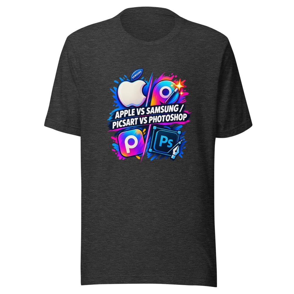 Apple vs Samsung, Picsart vs Photoshop Tee - Image 9