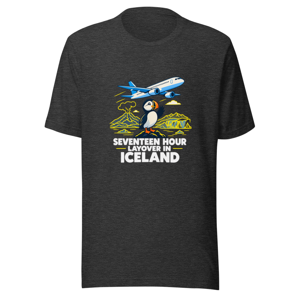 Iceland Layover Meme T-Shirt - Image 9