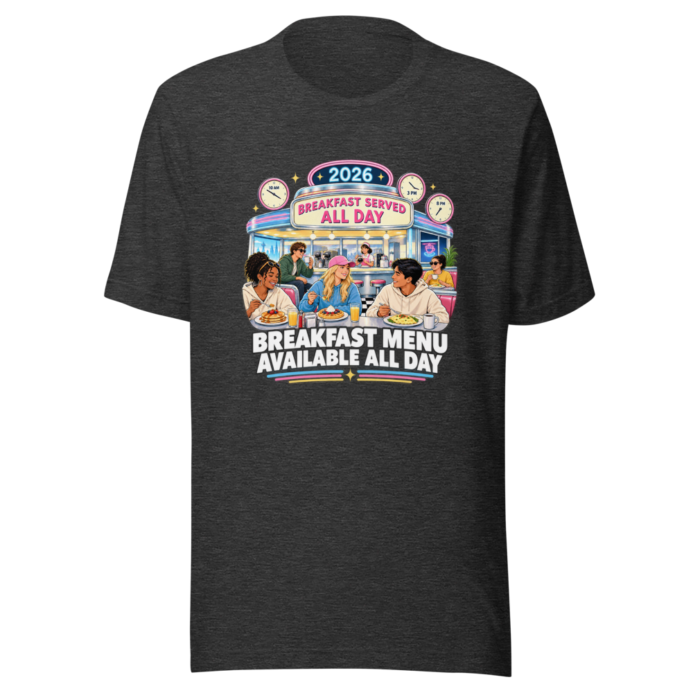 All Day Breakfast Menu 2026 T-Shirt - Image 9