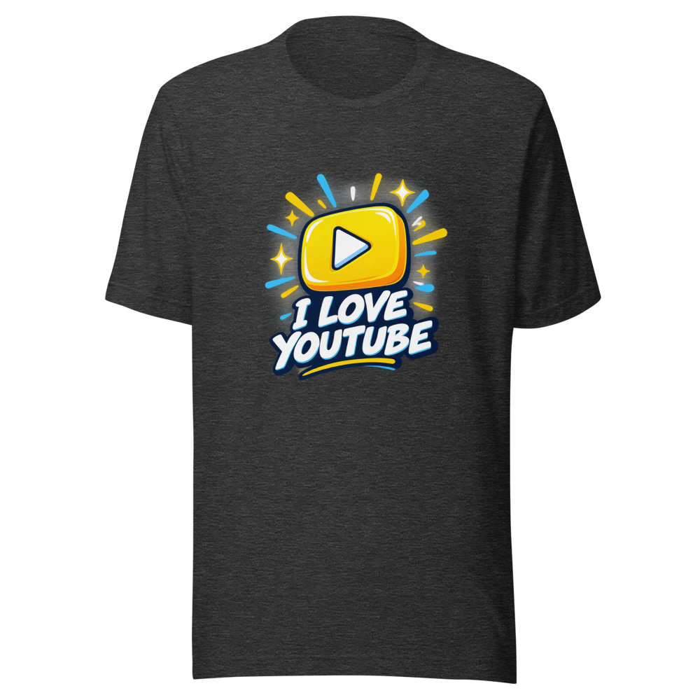 I Love YouTube Tee: Stream Your Vibe - Image 9