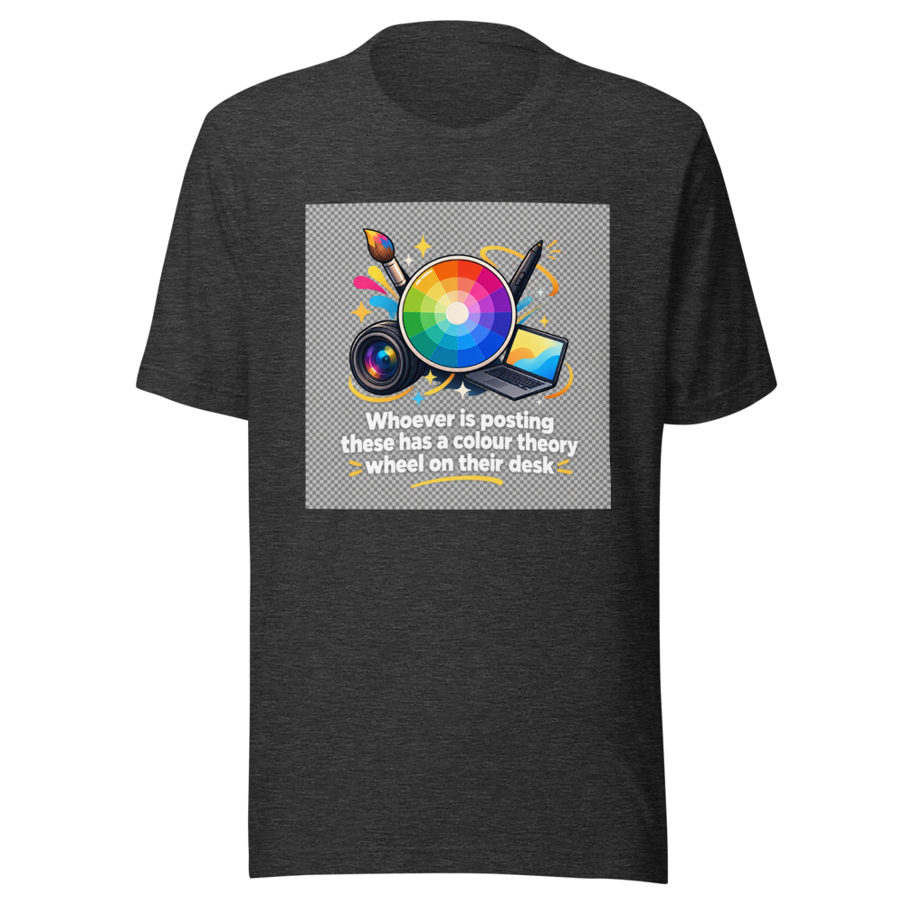 Color Theory Wheel Desk Vibe T-Shirt - Image 8