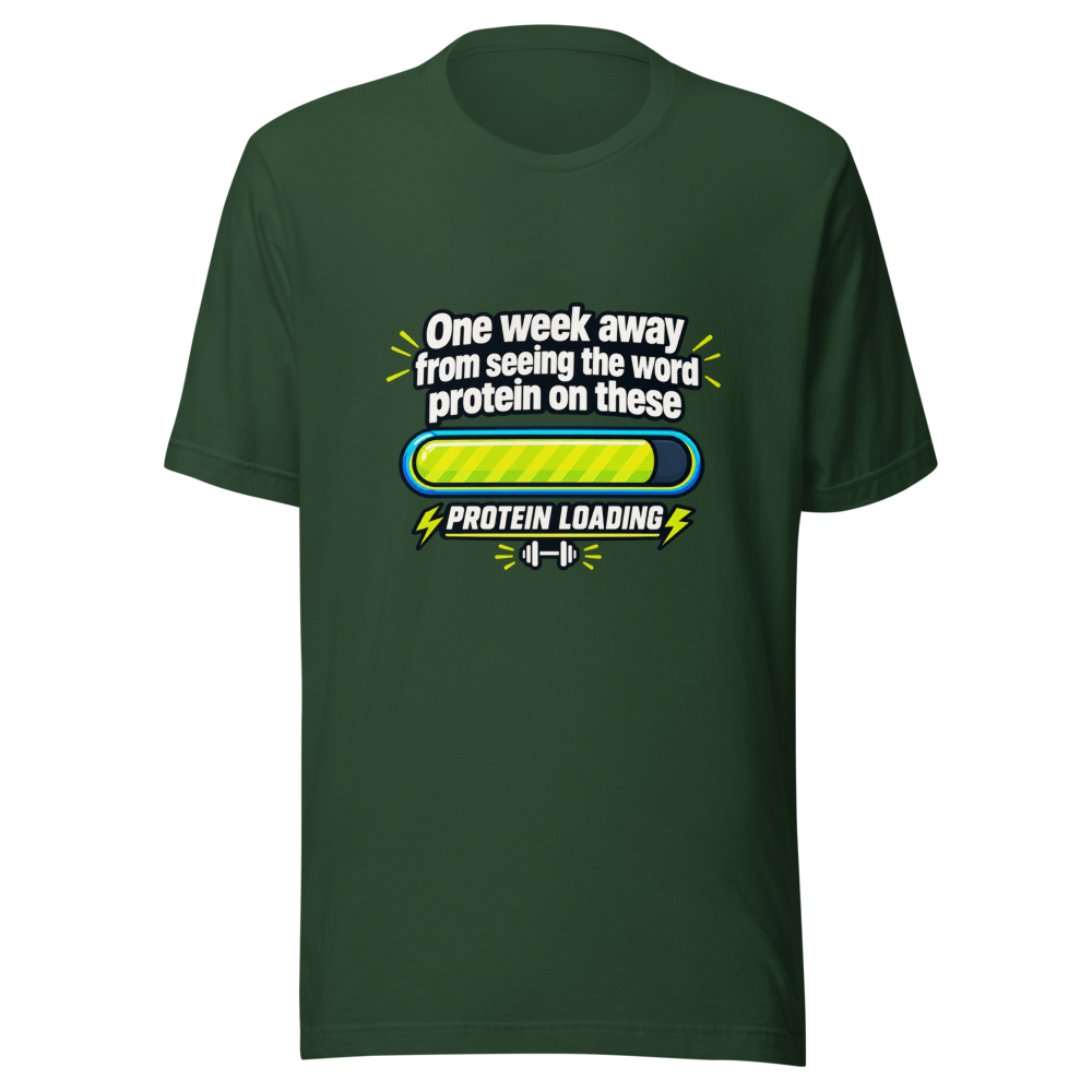 Protein Loading Soon Funny Gym Meme T-Shirt - Image 7