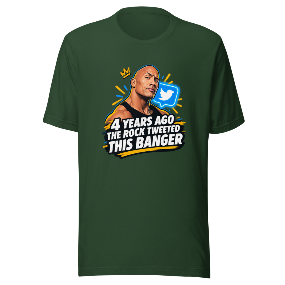 The Rock's Viral Tweet Banger Tee - Image 7