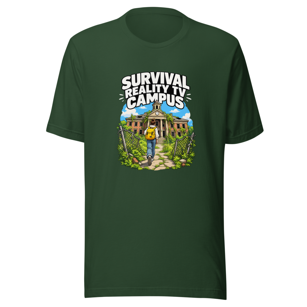 Survival Reality TV Campus T-Shirt - Image 7