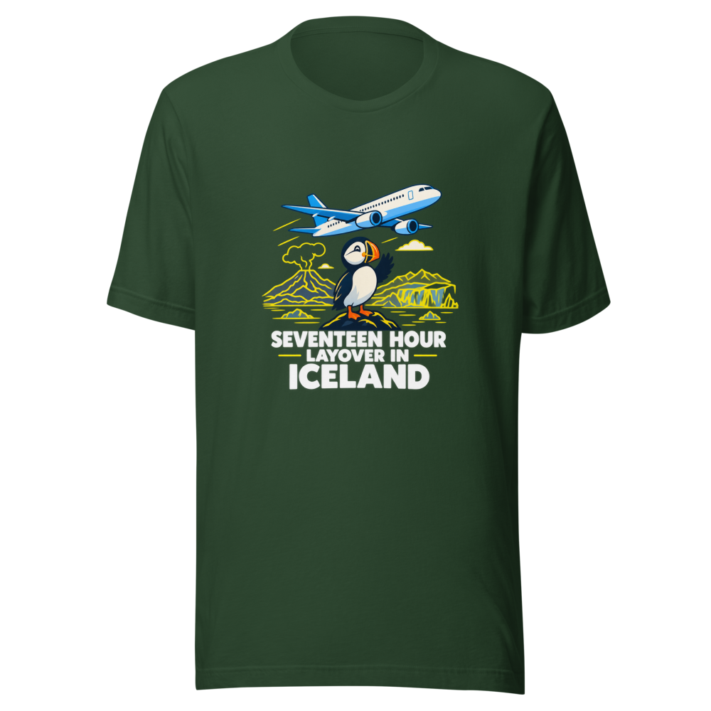 Iceland Layover Meme T-Shirt - Image 7