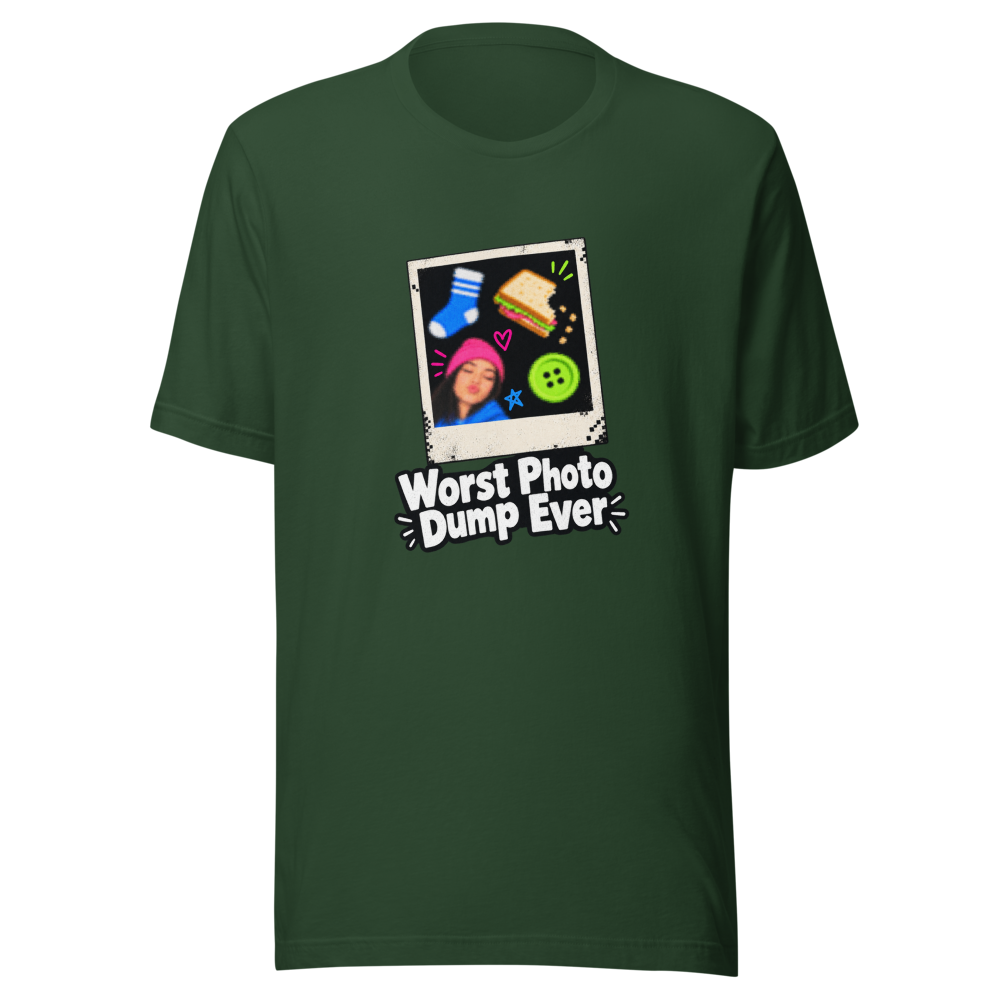 Worst Photo Dump Ever Funny Meme T-Shirt - Image 7