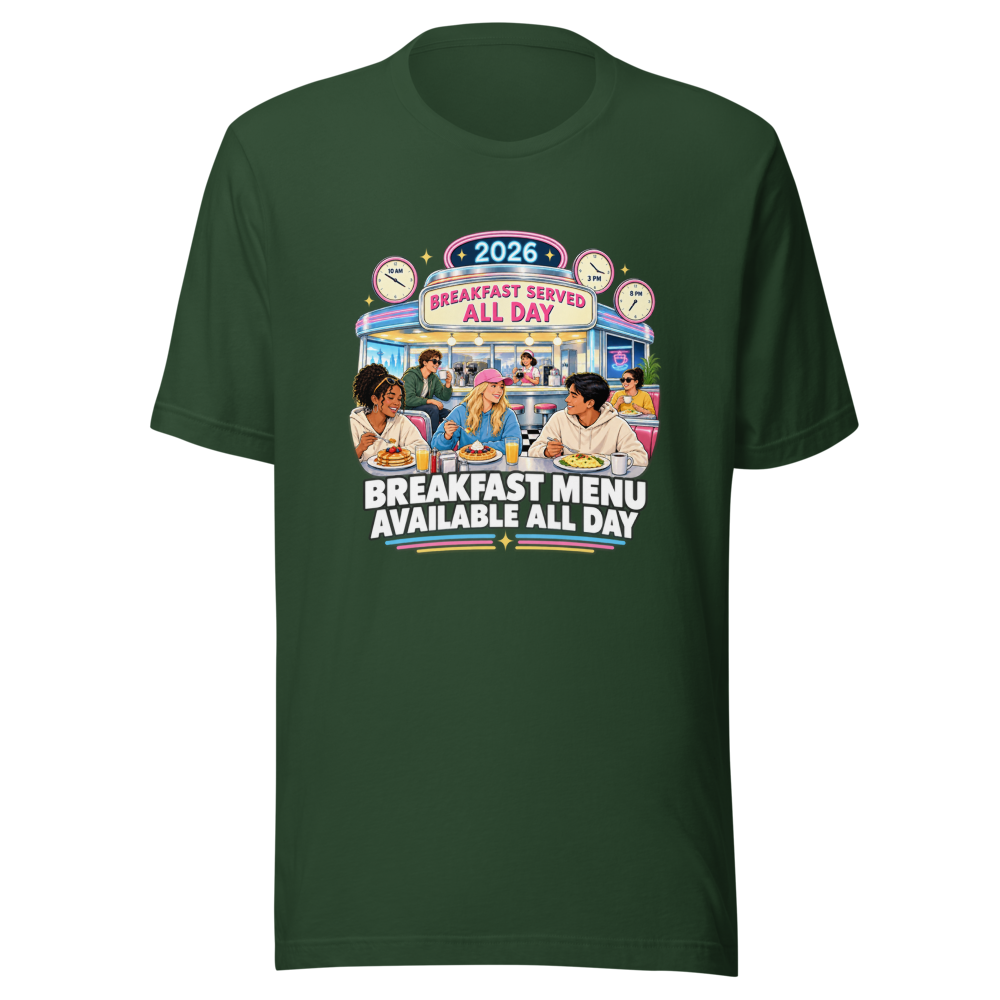 All Day Breakfast Menu 2026 T-Shirt - Image 7
