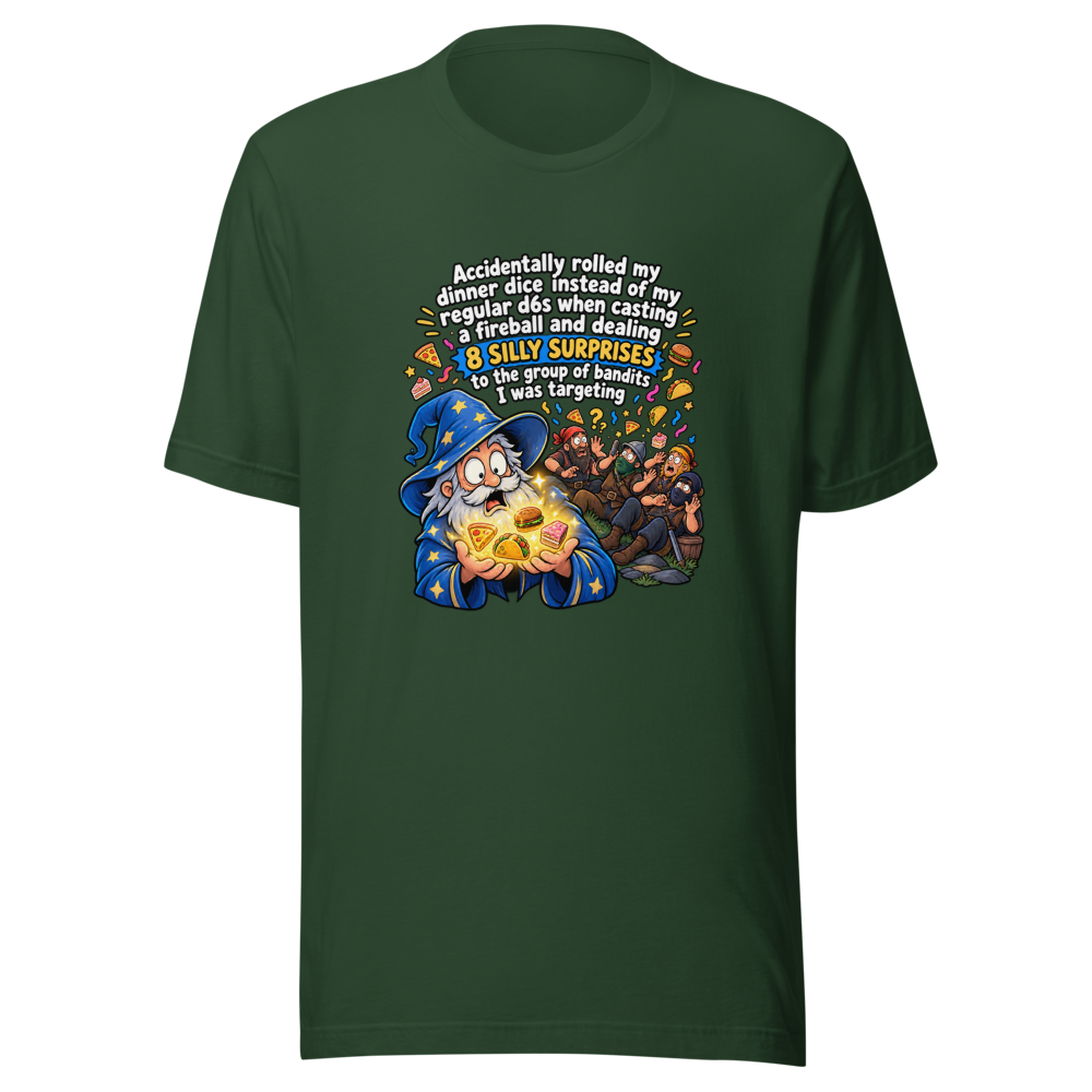 D&D Dice Fail: Fireball Mishap T-Shirt - Image 7