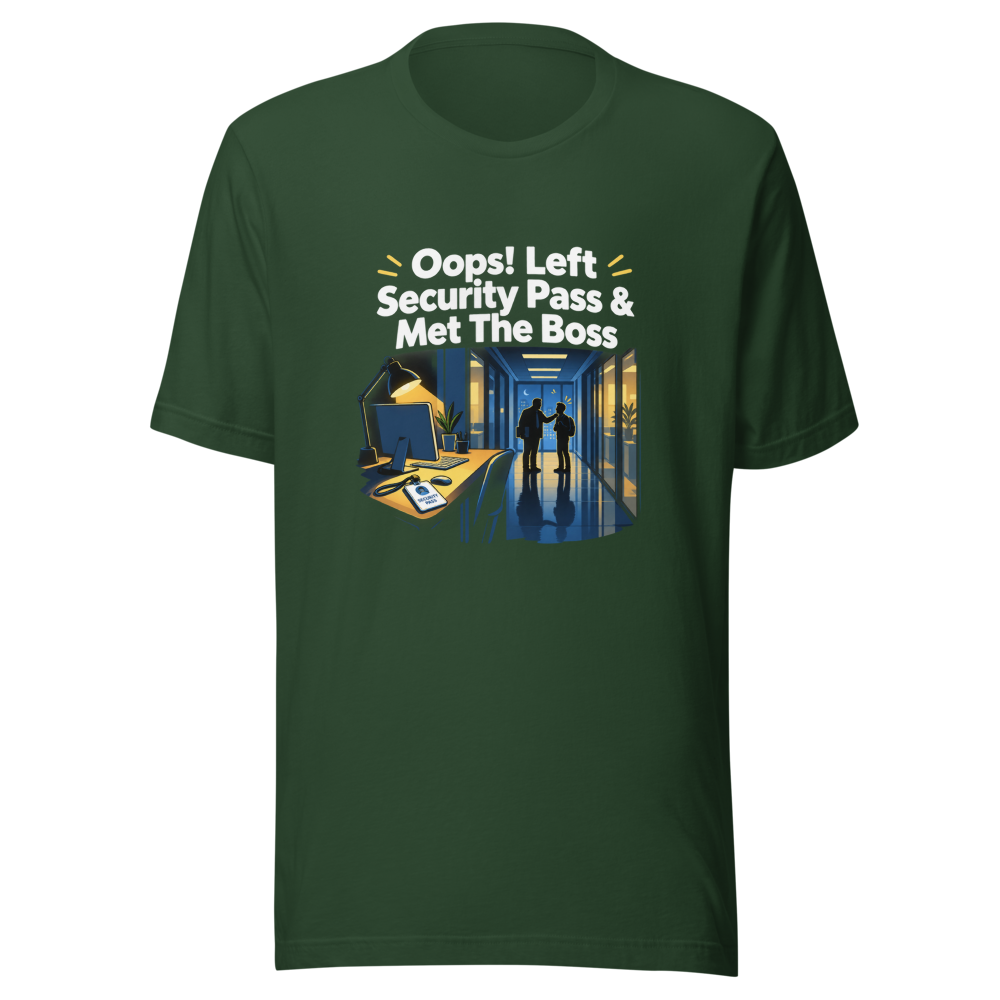 Oops! Left Security Pass & Met The Boss Tee - Image 7