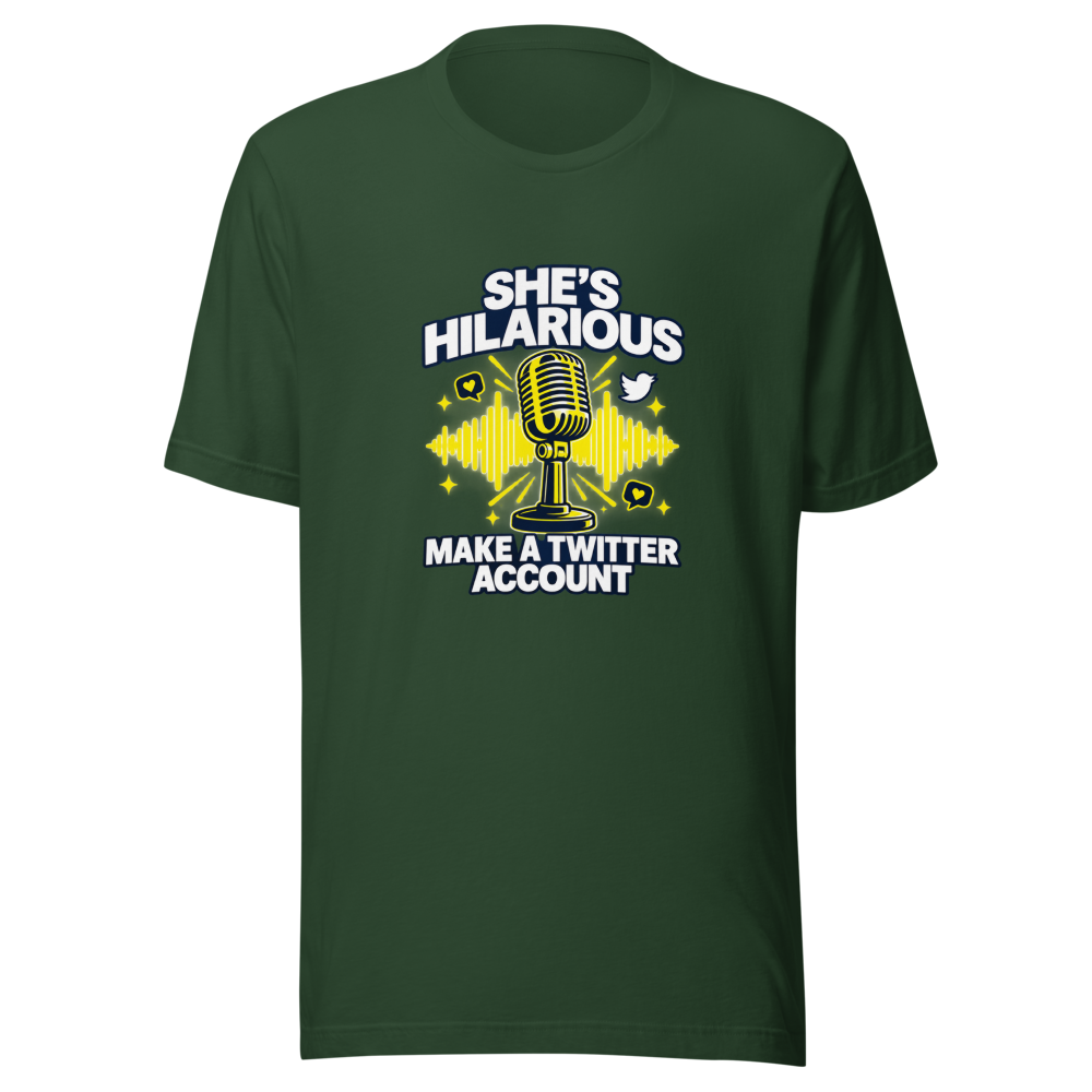 She's Hilarious Twitter Account T-Shirt - Image 7
