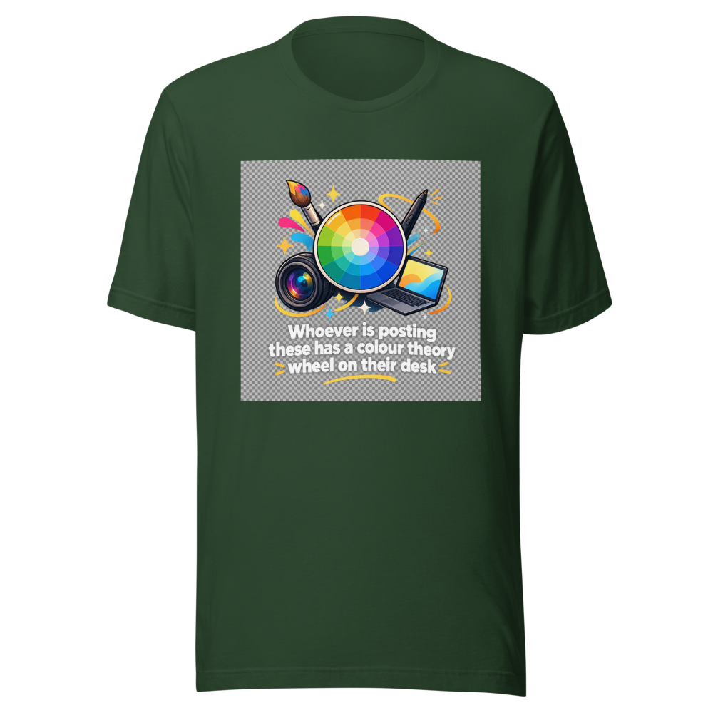 Color Theory Wheel Desk Vibe T-Shirt - Image 6