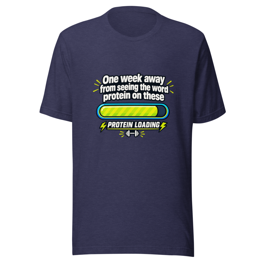 Protein Loading Soon Funny Gym Meme T-Shirt - Image 5