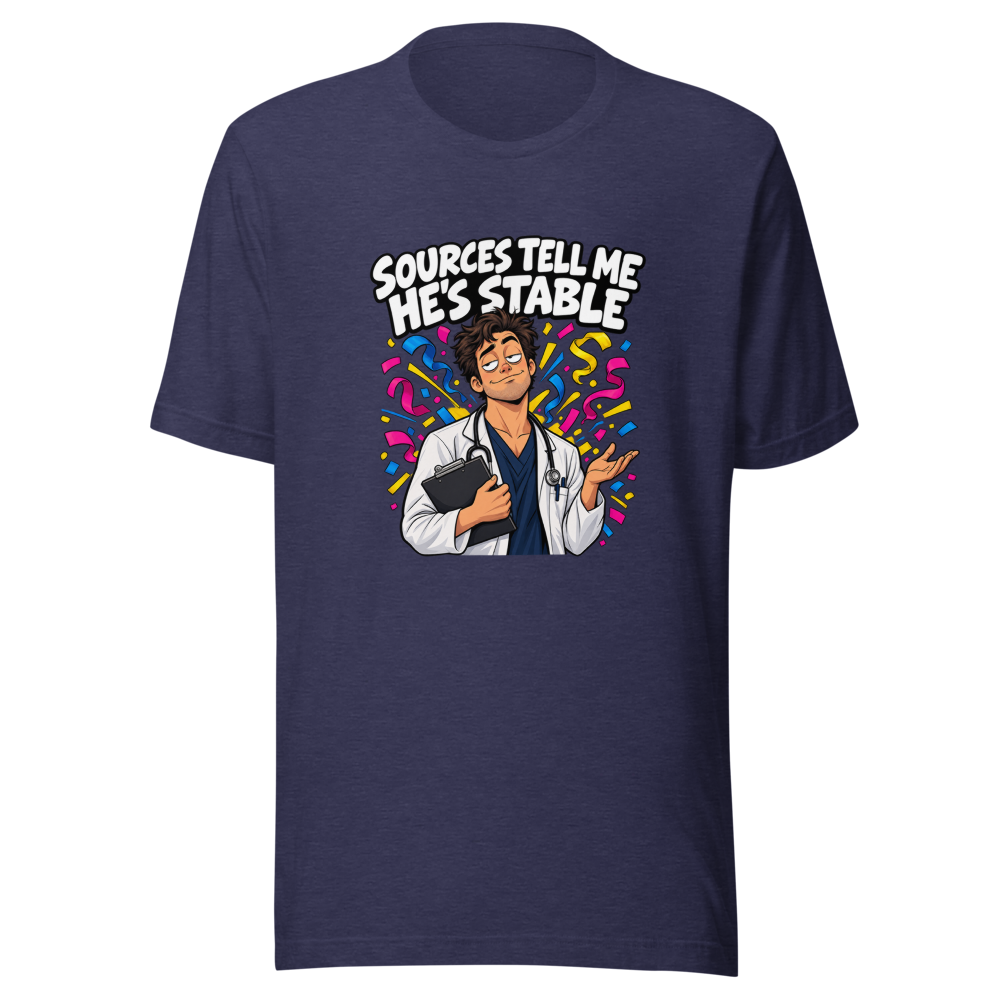 Sources Say He's Stable Funny Meme T-Shirt - Image 5