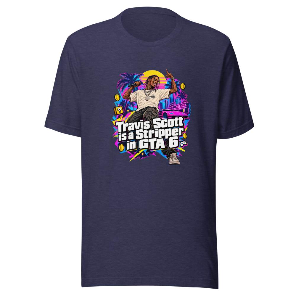 Travis Scott GTA 6 Stripper Meme T-Shirt - Image 5