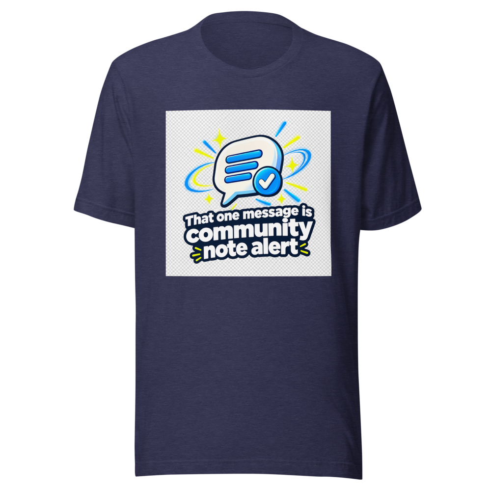Community Note Alert Meme T-Shirt - Image 5