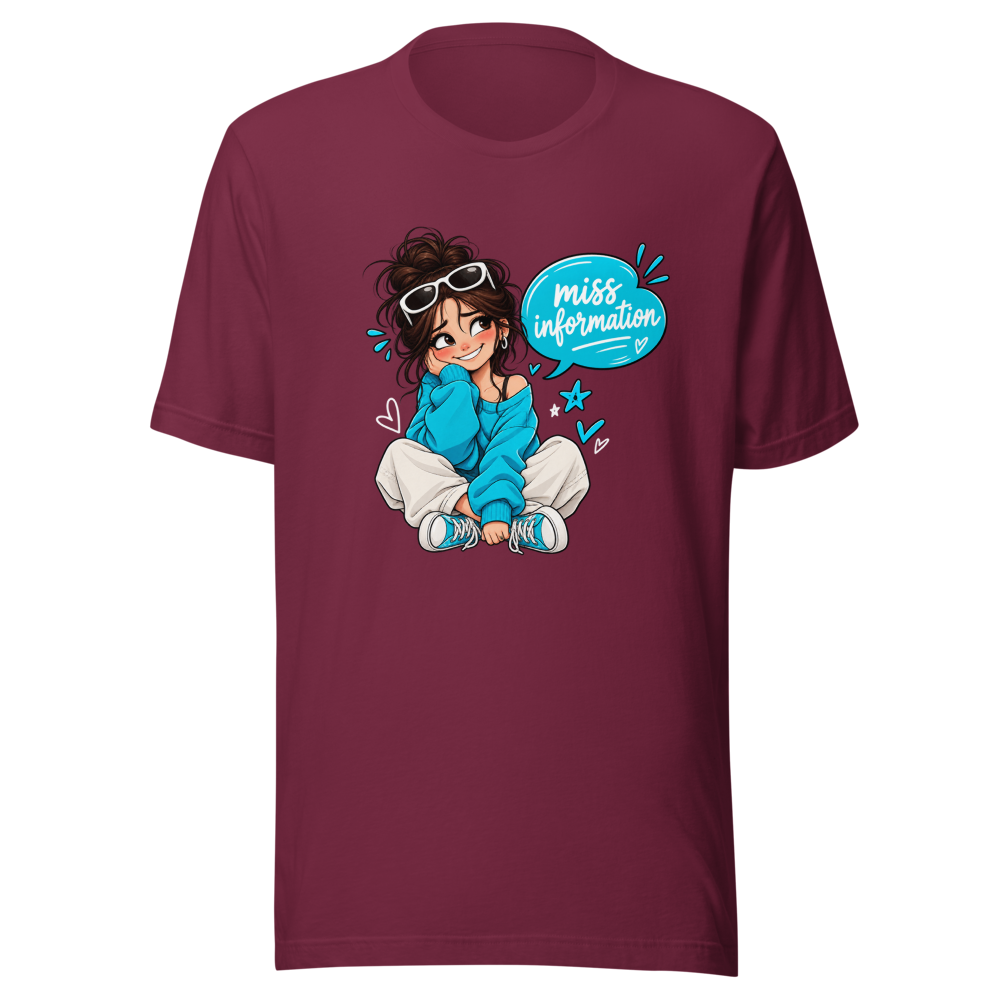 Oops! Miss Information Funny Typo T-Shirt - Image 6