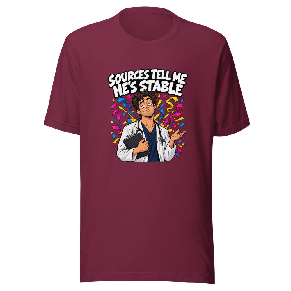 Sources Say He's Stable Funny Meme T-Shirt - Image 6